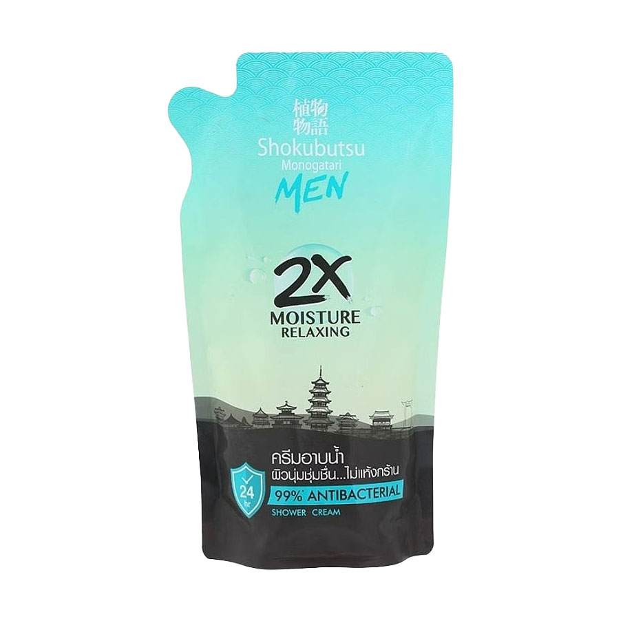 Чоловічий крем-гель для душу Shokubutsu Monogatari Moisture Relaxing Men Shower Cream, 400 мл (дойпак)